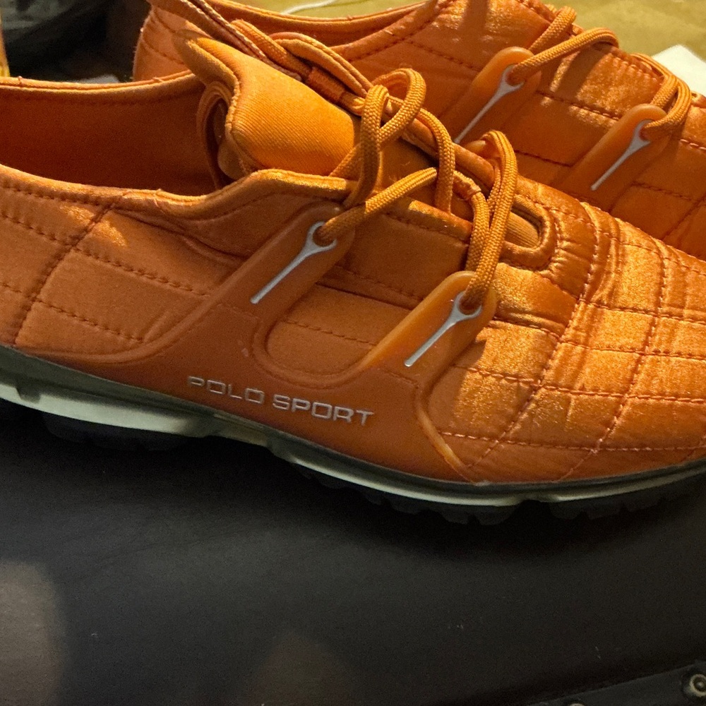Polo by Ralph Lauren Orange Quilted Polo Sport Sneakers